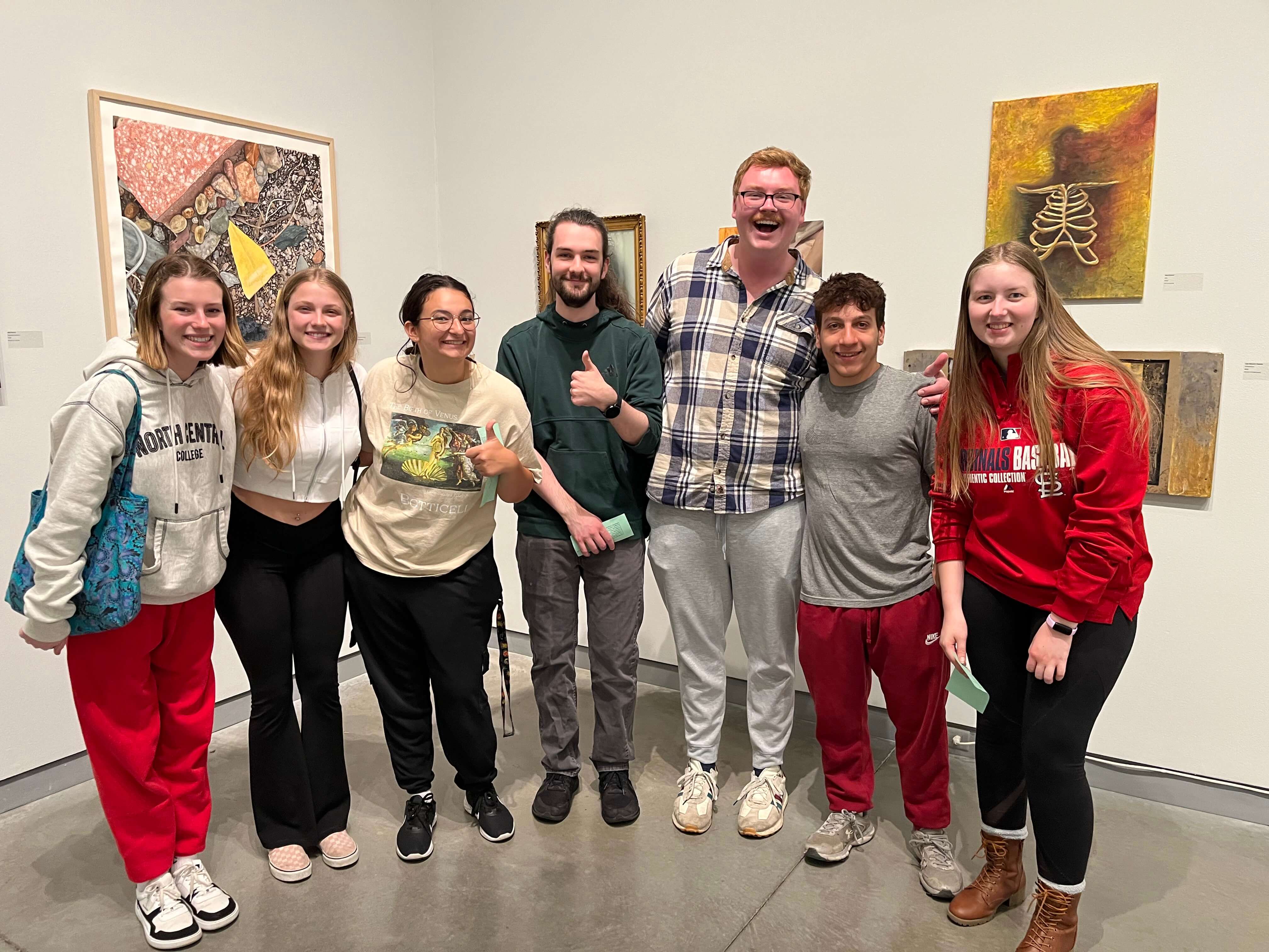 Students posing at the Illinois State Galleries