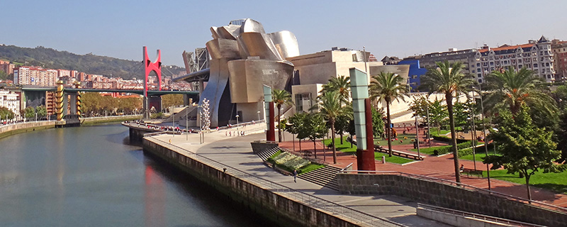 A view of the Guggenheim Museum in Bilbao